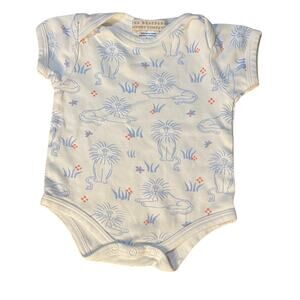 The Beaufort Bonnet Company white lion pima cotton bodysuit SIZE 3-6M